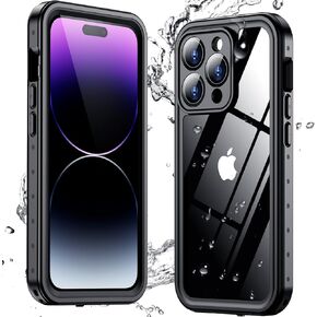 for iPhone 14 Pro Max Case Waterproof,IP68 Waterproof and Built-in Screen Protector 360 Full Body Underwater Case Shock-Proof and Dust-Proof iPhone 14 Pro Max Case 6.7-inch Black