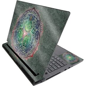 MightySkins Glossy Glitter Skin for Alienware M17 R3 (2020) & M17 R4 (2021) - Celtic Dragon | Durable High-Gloss Glitter Finish | Easy to Apply and Change Style | Made in The USA