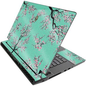 MightySkins Glossy Glitter Skin for Alienware M15 R3 (2020) & M15 R4 (2021) - Cherry Blossom Tree | Durable High-Gloss Glitter Finish | Easy to Apply and Change Style | Made in The USA