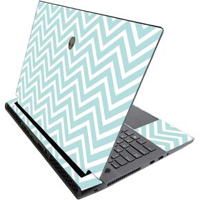MightySkins Skin for Alienware M17 R3 (2020) & M17 R4 (2021) - Aqua Chevron | Protective Viny wrap | Easy to Apply and Change Style | Made in The USA