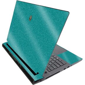 MightySkins Glossy Glitter Skin for Alienware M17 R3 (2020) & M17 R4 (2021) - Solid Teal | Durable High-Gloss Glitter Finish | Easy to Apply and Change Style | Made in The USA