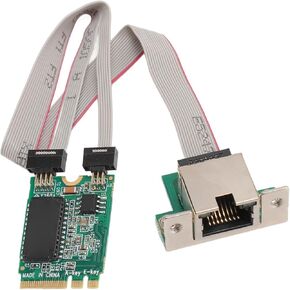 M.2 A + E Network Card, Gigabit Ethernet Single Port RJ45 Network Card with I210AT Chip, Supports 1000 100 10Mbps, for Industrial Computers