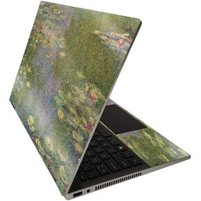 MightySkins Glossy Glitter Skin for HP Pavilion x360 14" (2020) - Water Lilies | Protective, Durable High-Gloss Glitter Finish | Easy to Apply, Remove, and Change Styles | Made in The USA
