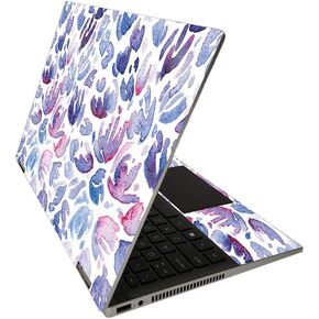 MightySkins Glossy Glitter Skin for HP Pavilion x360 14" (2020) - Blue Petals | Protective, Durable High-Gloss Glitter Finish | Easy to Apply, Remove, and Change Styles | Made in The USA