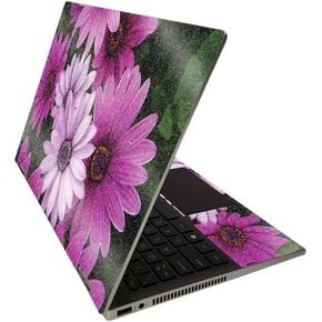 MightySkins Glossy Glitter Skin for HP Pavilion x360 14" (2020) - Purple Flowers | Protective, Durable High-Gloss Glitter Finish | Easy to Apply, Remove, and Change Styles | Made in The USA