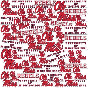 Clemson University Wordmark Logo 50ct Vinyl Large Deluxe Stickers Variety Pack - Laptop, Water Bottle, Scrapbooking, Tablet, Skateboard, Indoor/Outdoor