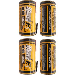 4 Pack 1.2V Sub C SubC 1800mAh NiCd Ni-Cd Rechargeable Battery for Power Tools Battery Pack (w/Tabs)