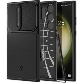 Spigen Optik Armor Designed for Galaxy S23 Ultra Case (2023) [Military-Grade Protection] - Black