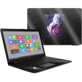 MightySkins Glossy Glitter Skin for HP 17t Laptop 17.3" (2017) - Unicorn Rave | Protective, Durable High-Gloss Glitter Finish | Easy to Apply, Remove, and Change Styles | Made in The USA