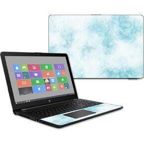 MightySkins Glossy Glitter Skin for HP 15t Laptop 15.6" (2017) - Blue Marble | Protective, Durable High-Gloss Glitter Finish | Easy to Apply, Remove, and Change Styles | Made in The USA