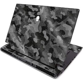 MightySkins Glossy Glitter Skin for Alienware m15 R2 (2019) - Black Camo | Protective, Durable High-Gloss Glitter Finish | Easy to Apply, Remove, and Change Styles | Made in The USA