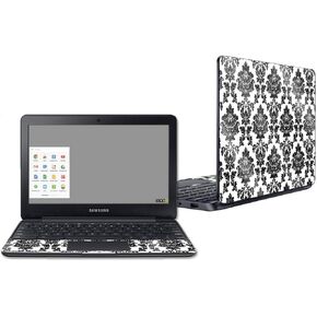 MightySkins Glossy Glitter Skin for Samsung Chromebook 3 11.6" - Vintage Damask | Protective, Durable High-Gloss Glitter Finish | Easy to Apply, Remove, and Change Styles | Made in The USA