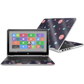 MightySkins Glossy Glitter Skin for HP Pavilion x360 15.6" (2016) - Bright Night Sky | Protective, Durable High-Gloss Glitter Finish | Easy to Apply, Remove, and Change Styles | Made in The USA