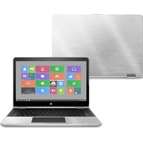 MightySkins Glossy Glitter Skin for HP Pavilion x360 14" (2017) - Cold Steel | Protective, Durable High-Gloss Glitter Finish | Easy to Apply, Remove, and Change Styles | Made in The USA