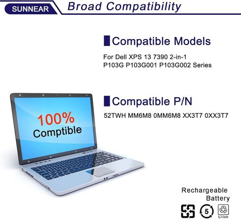 6GTPY Laptop Battery 97Wh Replacement for Dell XPS 15 9550 9560 9570 7590 Precision 5510 5520 5530 M5510 M5520 Inspiron 15 7500 7501 7590 7591 Vostro 7500 7590 5XJ28 GPM03 5D91C 5041C 11.4V in Kuwait