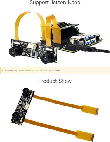 Waveshare Binocular Camera Module, Compatible with Raspberry Pi 5, Dual IMX219, 8 Megapixels, Stereo Vision, Depth Vision in Saudi Arabia