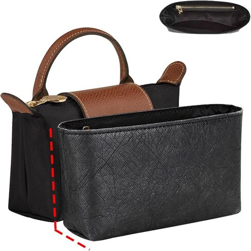 Doxo Upgraded longchamp Organizer Insert, Bag Organizer Insert for Long Champ Le pliage Large and More, Ultra-lightweigt Waterproof DupontPaper, Keeps Tote Handbags Shaped & Neat (White, L) in Kuwait
