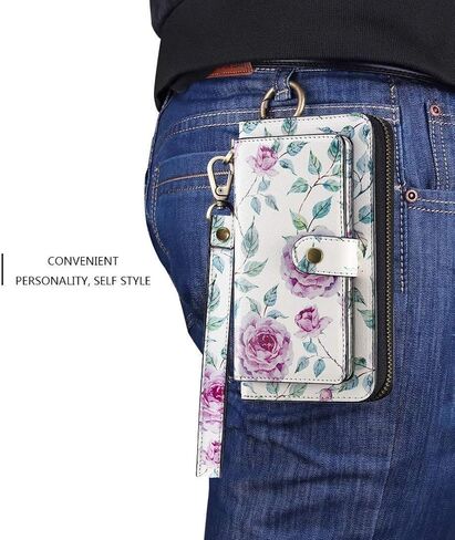 AIFENGCASE Compatible with Samsung Galaxy Note 20 Ultra Phone Wallet Case for Women Men,Wristlets Clutch Zipper Leather Pouch Wallet Case Card Holder Magnetic Detachable Back Cover,WF in Saudi Arabia