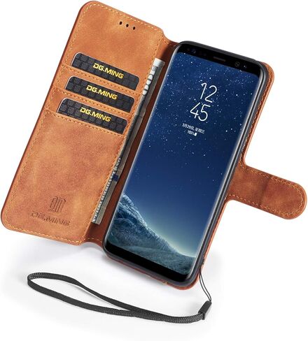 UEEBAI PU Leather Case for Samsung Galaxy S20 Ultra, Vintage Retro Premium Wallet Flip Cover TPU Inner Shell [Card Slots] [Magnetic Closure] Stand Function Folio Shockproof Full Protection - Grey in Kuwait