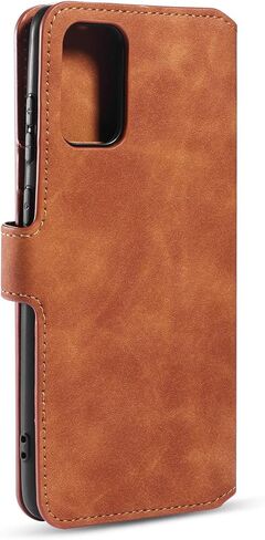 UEEBAI PU Leather Case for Samsung Galaxy S20 Ultra, Vintage Retro Premium Wallet Flip Cover TPU Inner Shell [Card Slots] [Magnetic Closure] Stand Function Folio Shockproof Full Protection - Grey in Kuwait