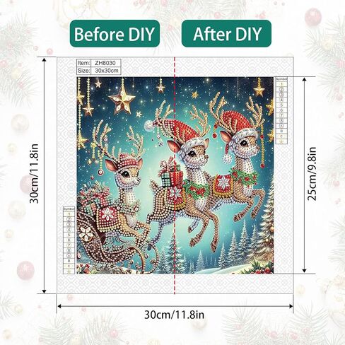 Christmas Diamond Art Painting Kit, 5D DIY Bird, Special Shape Crystal Diamond Partial Diamond Art Painting Mosaic Handicraft, Wall Art Painting For Bedroom, Office, Living Room Wall Decor Gift in Kuwait