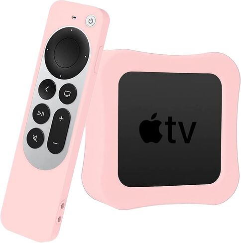 NINKI TV Case Compatible Apple TV and Siri Remote Protective Case(2-Pack),Scratch-Free Silicone Shock Absorption Lightweight Case Cover for Apple TV Siri Remote 6th Gen Latest Model(Pink) in Saudi Arabia