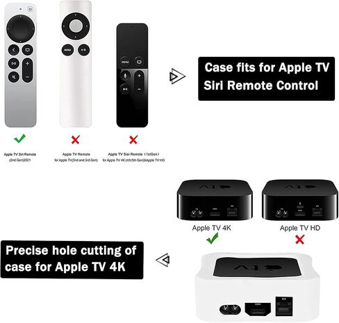 NINKI TV Case Compatible Apple TV and Siri Remote Protective Case(2-Pack),Scratch-Free Silicone Shock Absorption Lightweight Case Cover for Apple TV Siri Remote 6th Gen Latest Model(Pink) in Saudi Arabia