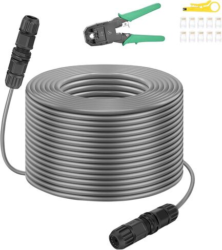 FOTN Replacement Starlink Cable Extension and Repair Kit, Starlink Replacement Cable Extend Original 50FT Cable to 125ft, IP68 Waterproof, Support 1200M Protocol, Adopts Pure Copper DataTransmission in Saudi Arabia