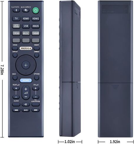 تم استبدال جهاز التحكم عن بعد PZL الجديد RMT-AH509U بلوحة مفاتيح QWERTY لجهاز Sony Soundbar HT-A7000 HTA7000 in Saudi Arabia