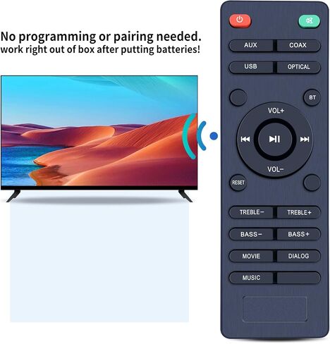 جهاز تحكم عن بعد بديل S9920 متوافق مع نظام مكبرات الصوت Wohome TV Soundbar التحكم عن بعد TSSN07G2 لنظام VMAI S4 FS21HS & auvisio MSS-95 Bluetooth Soundbar Sound Bar in Saudi Arabia
