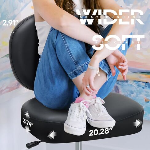 كرسي مكتب طويل من الجلد من COLAMY بوزن 275 رطل، كرسي مكتب واقف مع حلقة مسند للقدمين قابلة للتعديل، كرسي مكتب عالي الارتفاع باللون الأسود in Kuwait