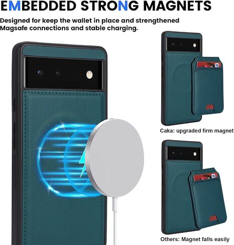 for Google Pixel 7 case with Credit Card Holder, fits Pixel 7 Leather Case Wallet for Women Compatible Wallet Detachable 2-in-1 for Men-Pink in Saudi Arabia