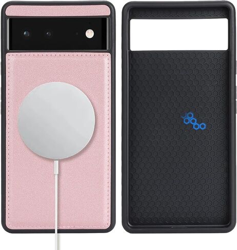 for Google Pixel 7 case with Credit Card Holder, fits Pixel 7 Leather Case Wallet for Women Compatible Wallet Detachable 2-in-1 for Men-Pink in Saudi Arabia