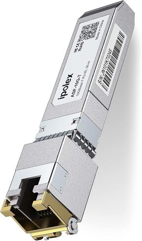 جهاز الإرسال والاستقبال النحاسي ipolex 10G SFP+ RJ45، وحدة 10GBase-T RJ-45 SFP+، متوافق مع Netgear AXM765 (CAT6a/CAT7، 30 مترًا) in Saudi Arabia