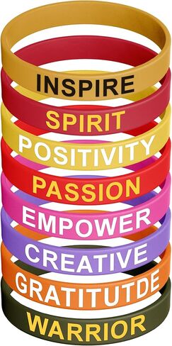 Silicone Wristbands Rubber Band Bracelets - Fun Motivational Wristbands for Kids and Adults in Saudi Arabia