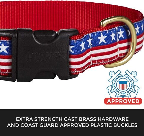 طوق Up Country Stars and Stripes للكلاب، مقاس كبير (15 إلى 21 بوصة) وعرض 1 بوصة in Kuwait