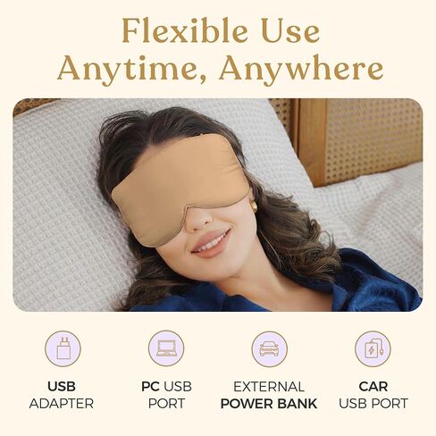 Heated Eye Mask for Dry Eye Relief - Stye Eye Treatment, Warming Eye Mask for Dry Eyes Mask Warm Compress for Eyes, Sinus Mask Heated Eye Patch - Dry Eye Mask with Moist Heat Electric Warming - Black in Saudi Arabia