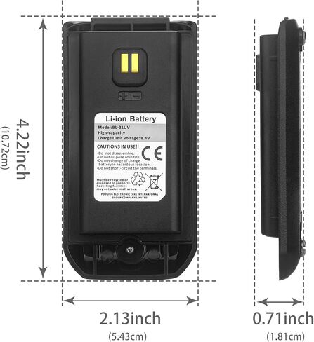 BAOFENG UV-21 Battery,USB C Charging 8.4V Li-ion BL-21UV Battery UV-21R UV-21 UV-21 Pro GM21 Two-Way Radio walkie Talkie Batteries (1Pack) in Saudi Arabia