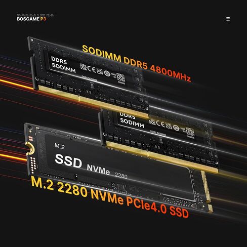 كمبيوتر صغير P4، كمبيوتر ألعاب صغير بمعالج AMD Ryzen 7 5700U (8C/16T، حتى 4.3 جيجا هرتز) ذاكرة الوصول العشوائي 16 جيجا بايت، 512 جيجا بايت M.2 SSD، كمبيوتر مكتبي بشاشة ثلاثية، نظام التشغيل Windows 11 Pro مسبق، شبكة LAN مزدوجة، WiFi 6E، BT 5.2 in Saudi Arabia