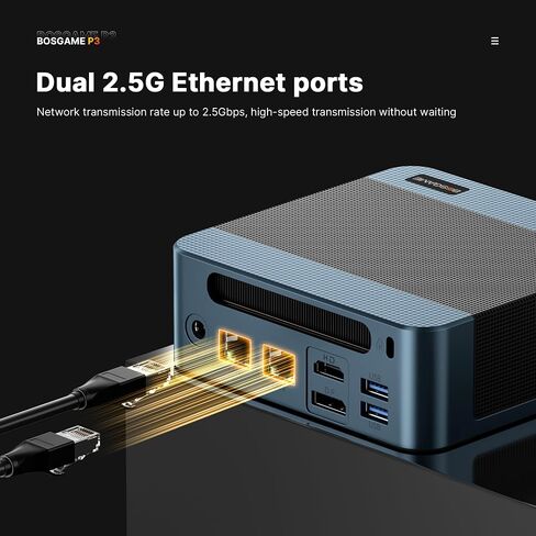 كمبيوتر صغير P4، كمبيوتر ألعاب صغير بمعالج AMD Ryzen 7 5700U (8C/16T، حتى 4.3 جيجا هرتز) ذاكرة الوصول العشوائي 16 جيجا بايت، 512 جيجا بايت M.2 SSD، كمبيوتر مكتبي بشاشة ثلاثية، نظام التشغيل Windows 11 Pro مسبق، شبكة LAN مزدوجة، WiFi 6E، BT 5.2 in Saudi Arabia