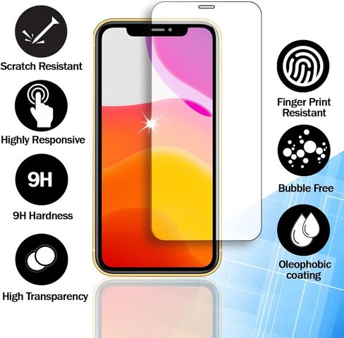 واقي شاشة RKINC [4 عبوات] لهاتف iPhone 11 Pro/iPhone XS/iPhone X 5.8 بوصة، واقي شاشة من الزجاج المقسى، 0.33 مم [ضمان مدى الحياة] [مضاد للخدش] [مضاد للكسر] [خالٍ من الفقاعات] in Kuwait