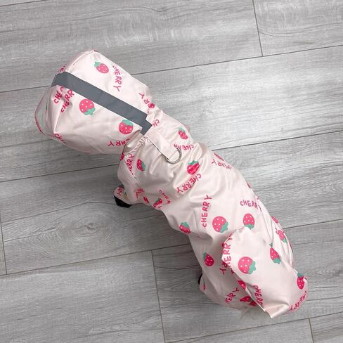 Small Dog Raincoat, Tail Protect Feet Cover Waterproof Dog Rain Jacket Dog Rain Coat for Puppy Small Dogs(Pineapple,XL) in Kuwait