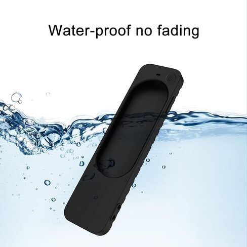 Remote Case for Apple TV 4K (2 gen 2021/3rd Gen 2022)/Siri Remote (3rd Generation) Silicone Protective Cover,Hanging Rope Accessories Funda (Black) in Saudi Arabia