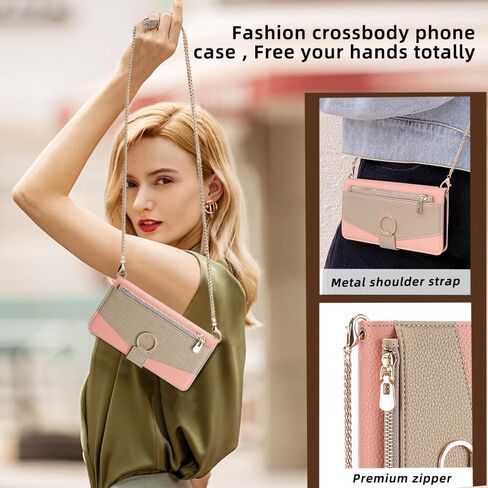 Asuwish Phone Case for Samsung Galaxy S24 Plus S24+ 5G Wallet Cover with Screen Protector and Mirror Flip Cover Ring Card Holder Crossbody Strap Stand Cell S24plus 24S + S 24 24+ Women Girls Green in Saudi Arabia