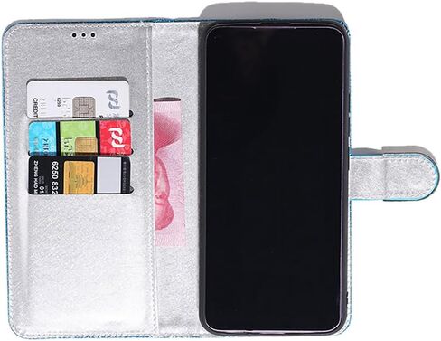 حافظة لهاتف iPhone 5/5S/SE (1st-Gen 2016) 4.0 بوصة حافظة لامعة وحامل بطاقات ومسند مغناطيسي من الجلد الناعم قابلة للطي لهاتف iPhone 5 (أحمر) in Kuwait