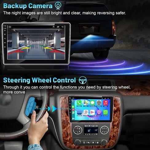 4G+64G Android 12 Car Stereo Radio for Chevy Silverado GMC Sierra Buick Enclave 2007-2012, 8" IPS Touch Screen Car Radio Build-in GPS Wireless CarPlay/Wired Android Auto, Backup Camera/DSP/SWC in Saudi Arabia