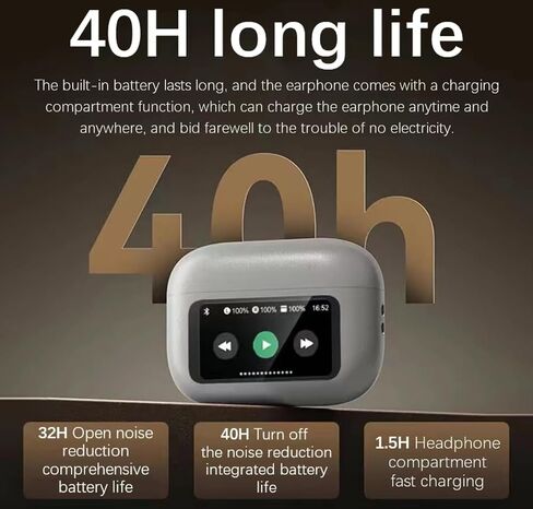 Owl Bluetooth Wireless Touch Screen Earbuds in-Ear Headphones with Camera Funtion and in-built Find my Earphones (White), A6PRO in Saudi Arabia