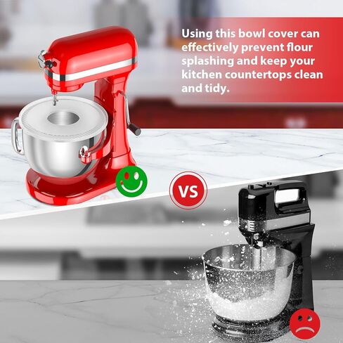 7QT Stainless Steel Mixer Bowl and Bowl Lid Covers for Kitchenaid Stand Mixers, Kitchen Aid Mixing Replacement Bowl for 7QT Lift Mixer with Handle, Dishwasher safe. in Saudi Arabia