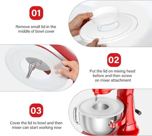 7QT Stainless Steel Mixer Bowl and Bowl Lid Covers for Kitchenaid Stand Mixers, Kitchen Aid Mixing Replacement Bowl for 7QT Lift Mixer with Handle, Dishwasher safe. in Saudi Arabia