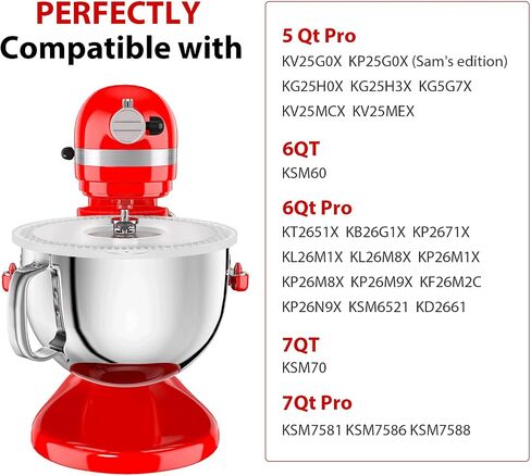 7QT Stainless Steel Mixer Bowl and Bowl Lid Covers for Kitchenaid Stand Mixers, Kitchen Aid Mixing Replacement Bowl for 7QT Lift Mixer with Handle, Dishwasher safe. in Saudi Arabia